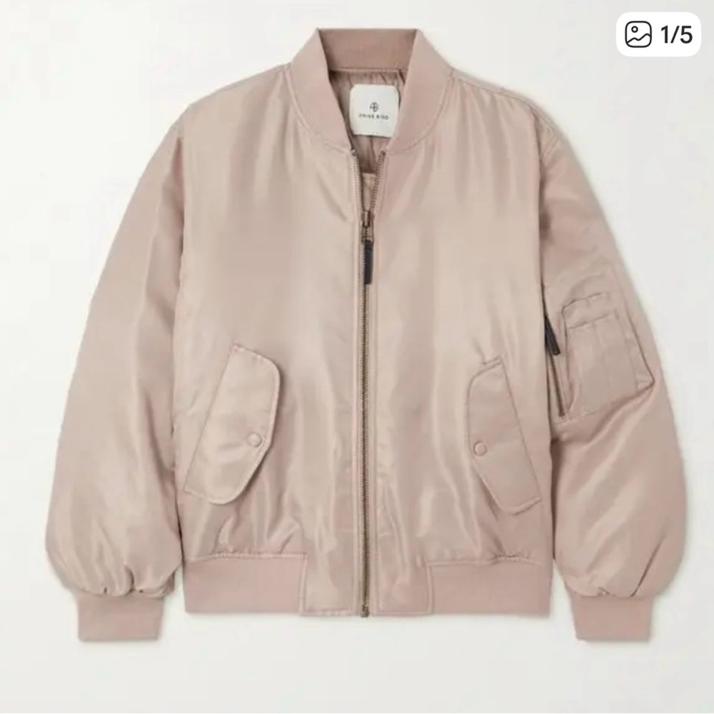 Anine Bing Beige/rose  Bomber Jacket